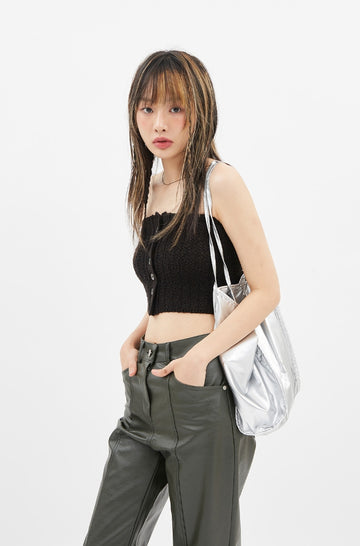 Basket line big shoulder bag